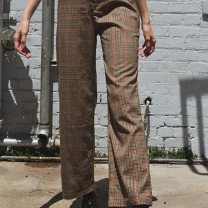 Brandy Melville Brown Plaid Pants